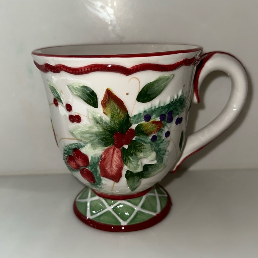 FITZ and Floyd “Winter Holiday” Ceramic Mug 4.5”